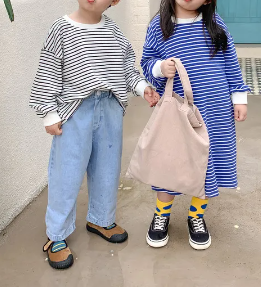 pinstriped partner dress sailor / blue