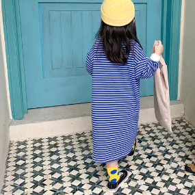 pinstriped partner dress sailor / blue