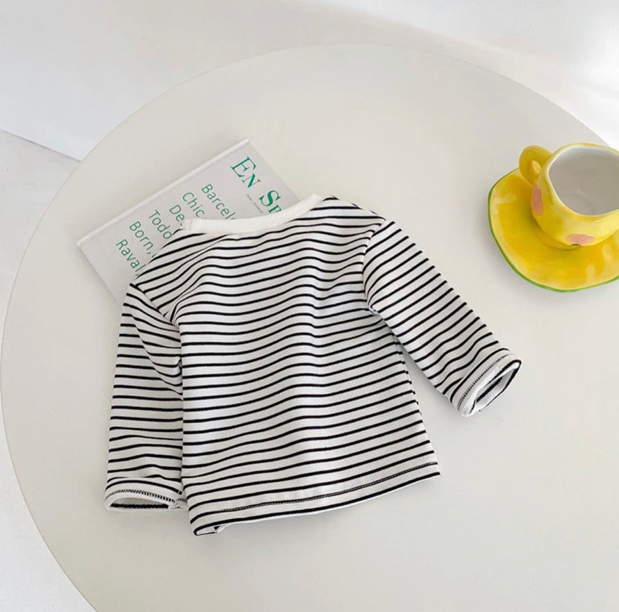 pinstriped partner sweater sailor / white
