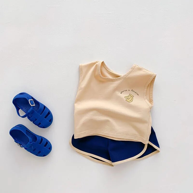 sleeveless summer set fraise