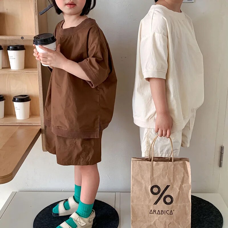 summer 2 piece neutral set coffee