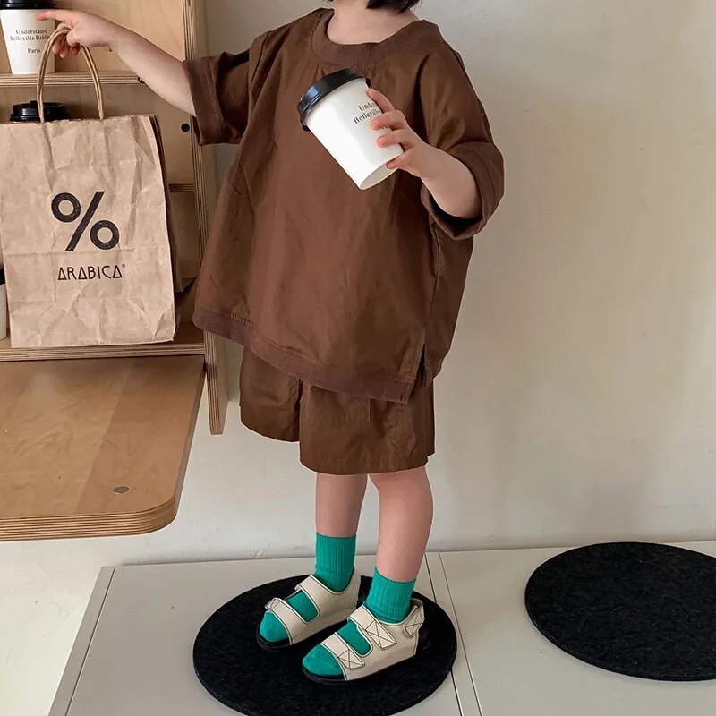 summer 2 piece neutral set coffee