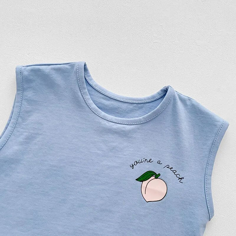 sleeveless summer set fraise
