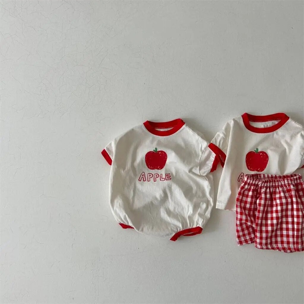 summer onesie apple
