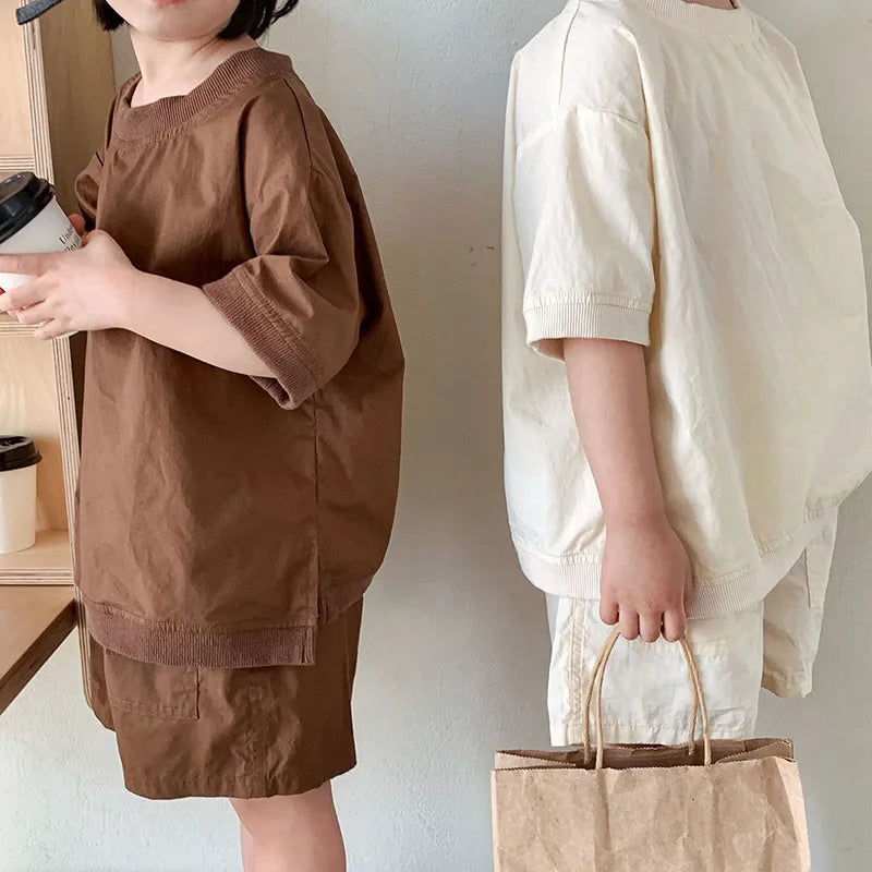 summer 2 piece neutral set coffee