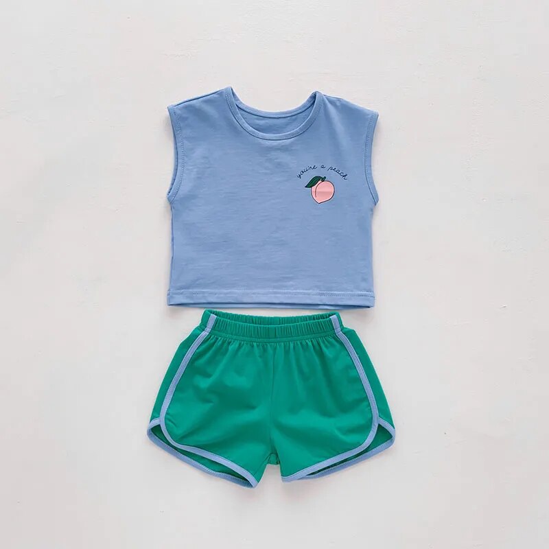 sleeveless summer set fraise