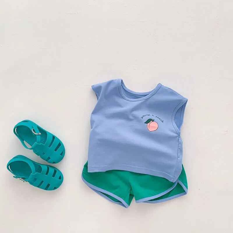 sleeveless summer set fraise