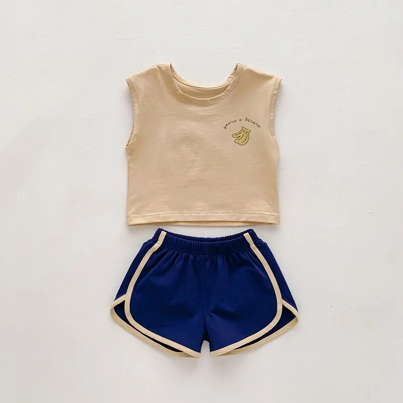 sleeveless summer set fraise
