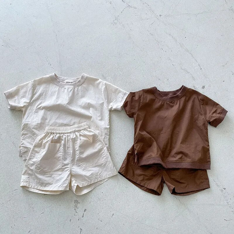 summer 2 piece neutral set coffee