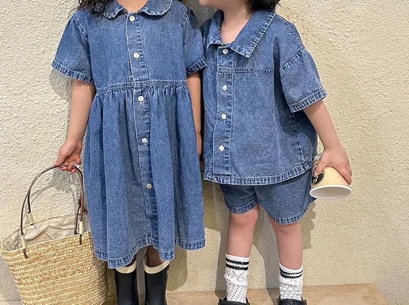 denim summer set denny / a line dress