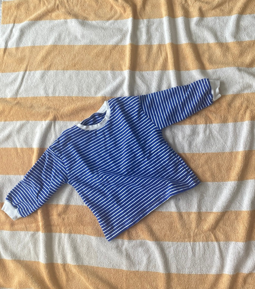 pinstriped partner sweater sailor / blue