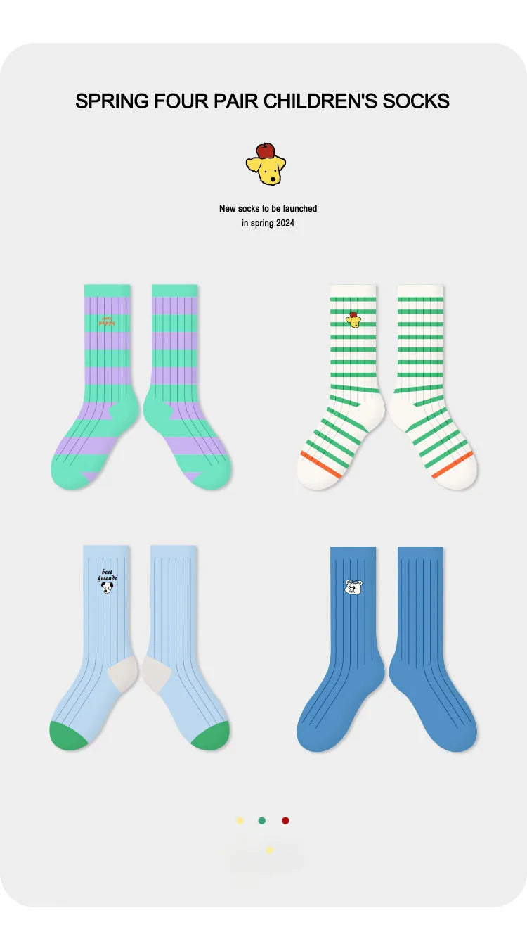 4 pairs of socks / bright color