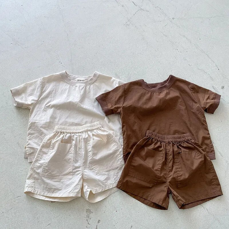 summer 2 piece neutral set coffee