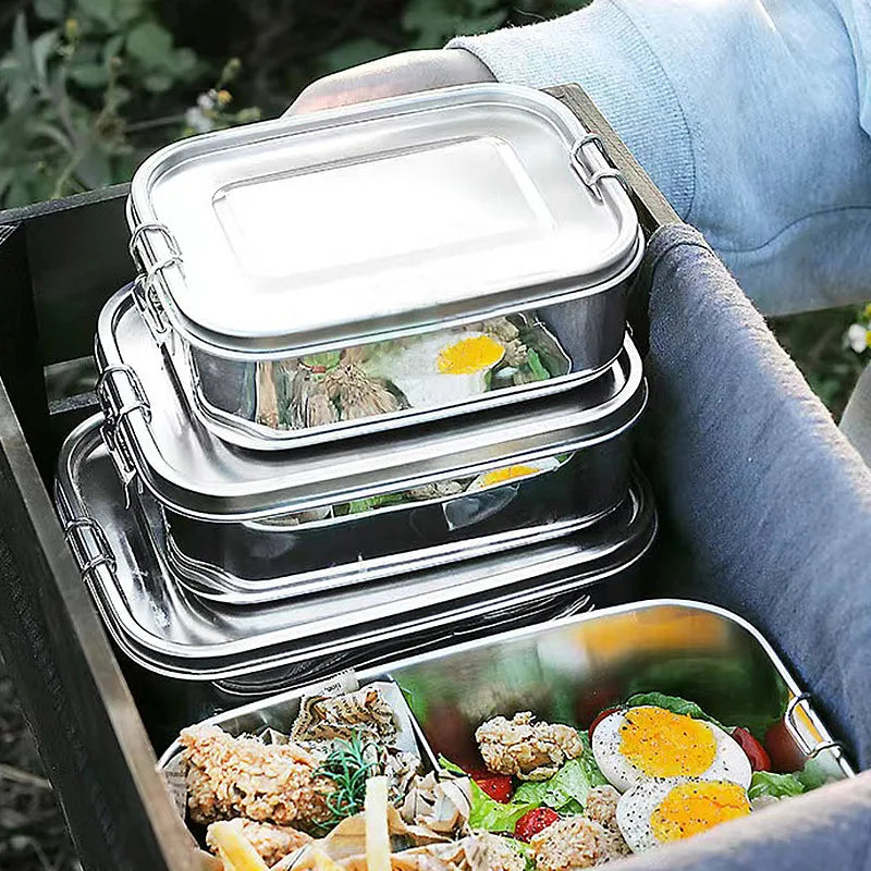 stainless steel bento picnic box with buckle