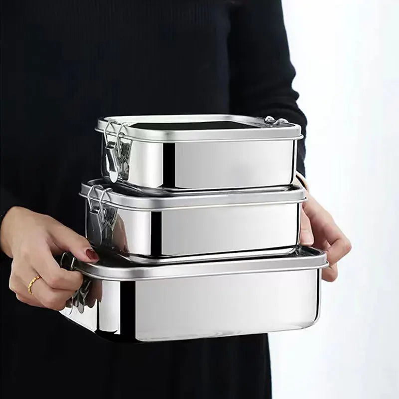 stainless steel bento picnic box with buckle